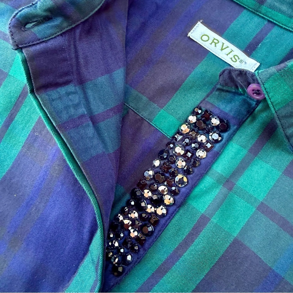 Woman’s Orvis Plaid Long Sleeve Shirt Size 14 - Picture 4 of 8